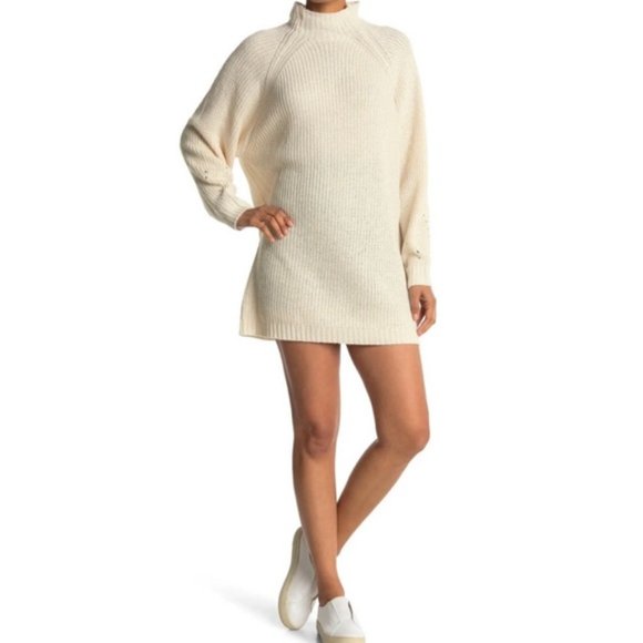 BB Dakota Dresses & Skirts - New BB Dakota Steve Madden Cream Chunky Knit Tunic Sweater Jumper Dress Size M